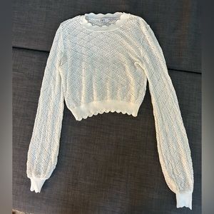 Zara lacy long sleeve crop top
